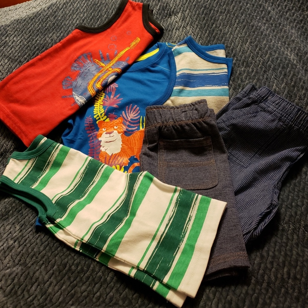 2T Boy  Bundle 4- Tshirts 2 - shorts